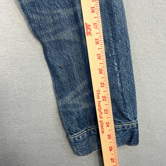 Levis Denim Trucker Jacket Fits Large Blue Jean Medium‎ Wash Faded Classic 70797 - Picture 11 of 12